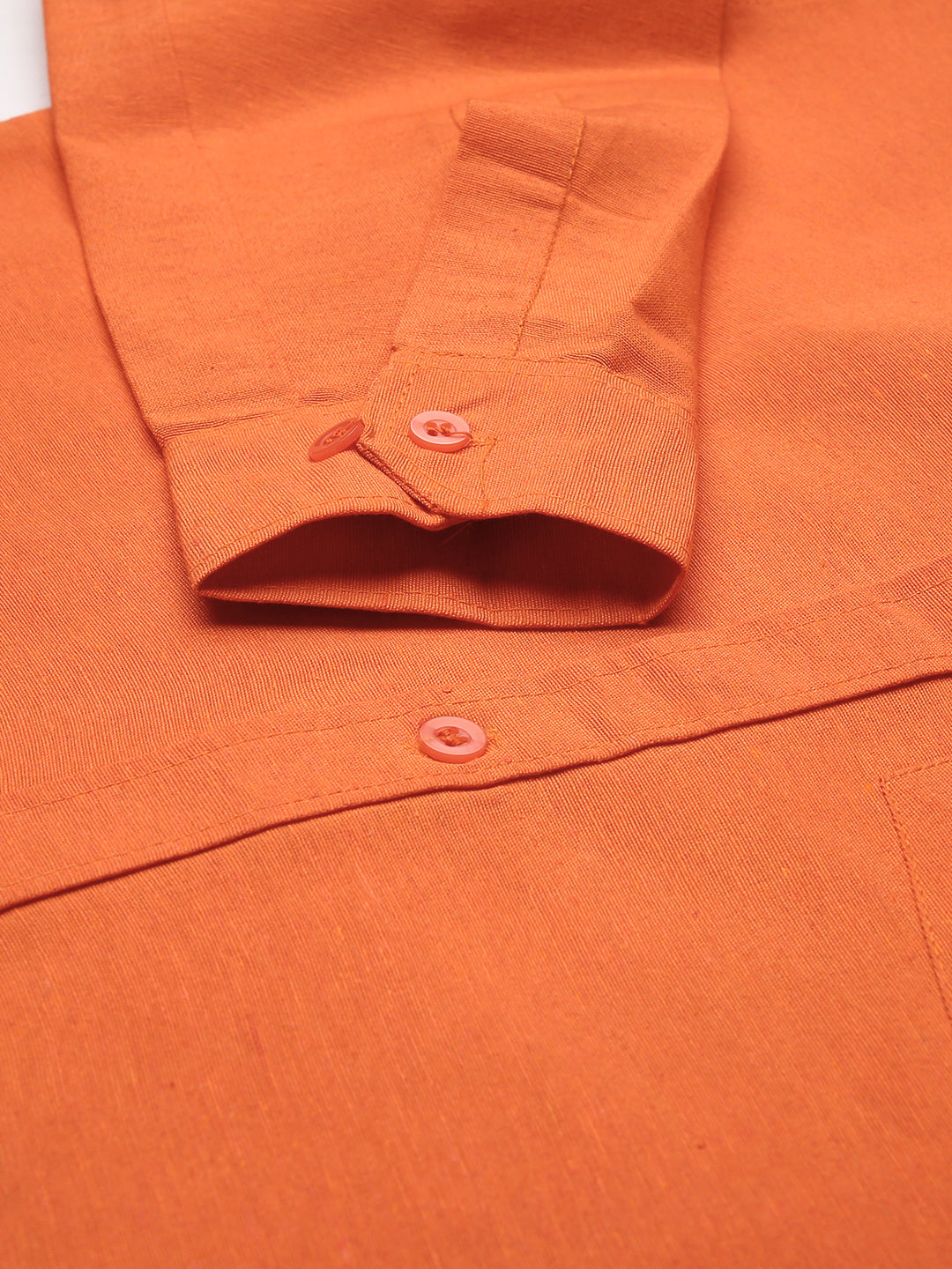 RIAG Orange Men's Full Sleeves Solid Shirt | Grocsy