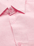 RIAG Pink Men's Full Sleeves Solid Shirt | Grocsy