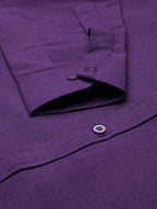 RIAG Purple Men's Full Sleeves Solid Shirt | Grocsy