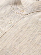 RIAG Men's Beige Cotton Long Ethnic Kurta | Grocsy