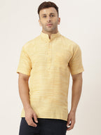 RIAG Men's Beige Cotton Long Ethnic Kurta | Grocsy