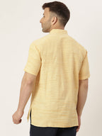 RIAG Men's Beige Cotton Long Ethnic Kurta | Grocsy