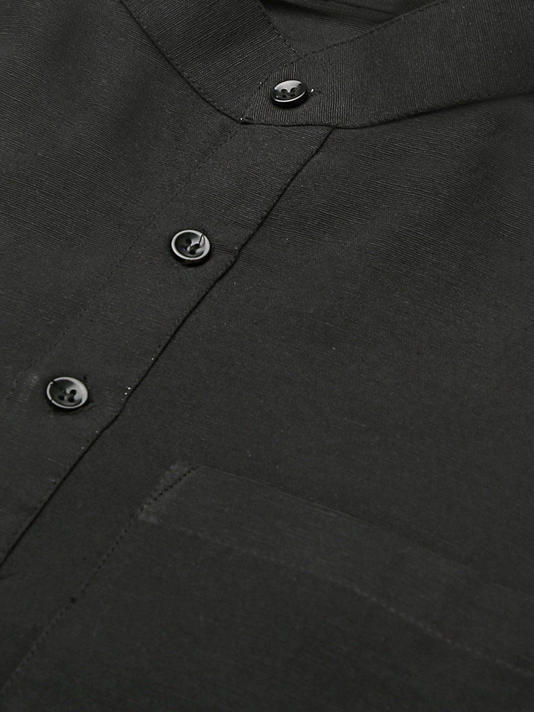 RIAG Men's Black Cotton Short Ethnic Kurta | Grocsy
