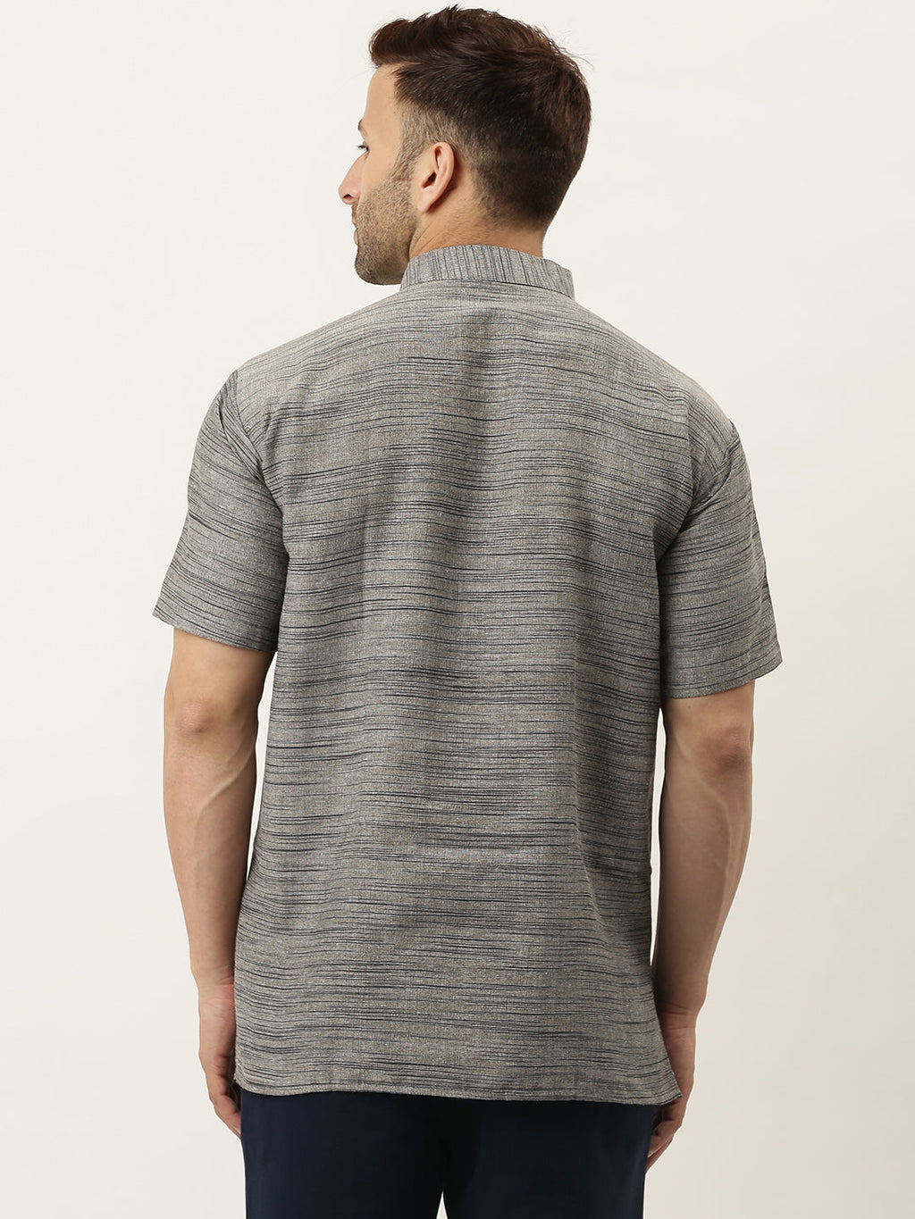 RIAG Men's Grey Cotton Long Ethnic Kurta | Grocsy