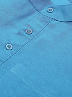 RIAG Men's Blue Cotton Short Ethnic Kurta | Grocsy