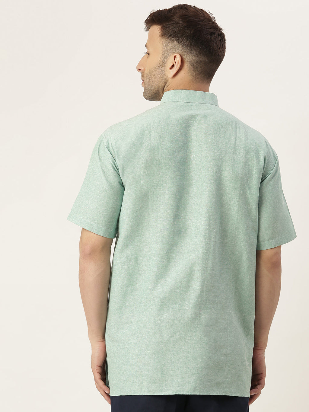 RIAG Men's Green Cotton Short Ethnic Kurta | Grocsy