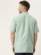 RIAG Men's Green Cotton Short Ethnic Kurta | Grocsy