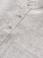 RIAG Men's Grey Cotton Short Ethnic Kurta | Grocsy