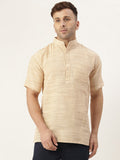 RIAG Men's Beige Cotton Long Ethnic Kurta | Grocsy
