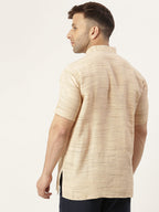 RIAG Men's Beige Cotton Long Ethnic Kurta | Grocsy