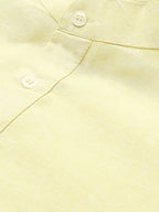 RIAG Men's Yellow Cotton Short Ethnic Kurta | Grocsy