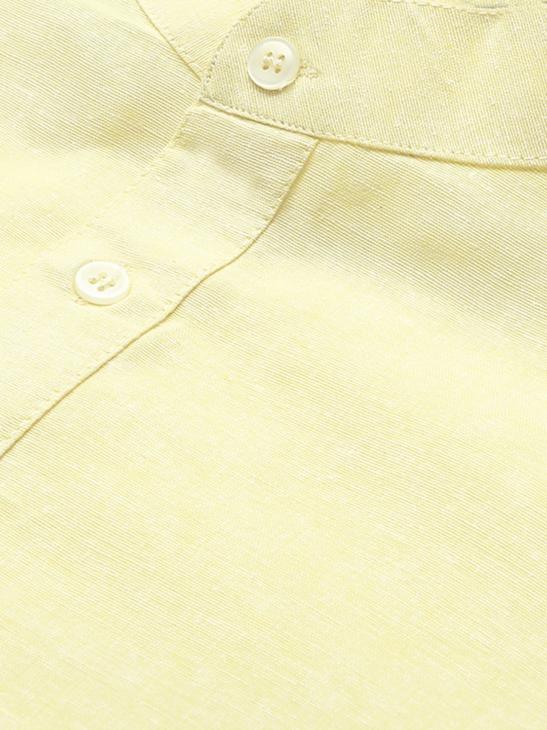 RIAG Men's Yellow Cotton Short Ethnic Kurta | Grocsy