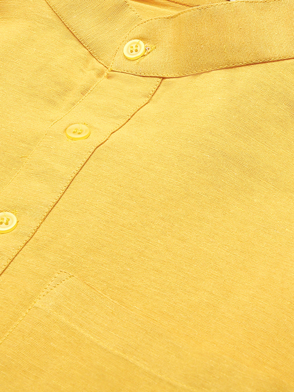 RIAG Men's Yellow Cotton Short Ethnic Kurta | Grocsy