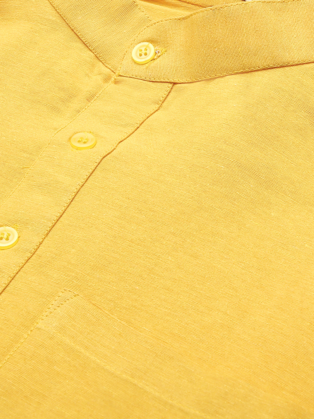 RIAG Men's Yellow Cotton Short Ethnic Kurta | Grocsy