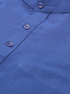 RIAG Men's Navy blue Cotton Short Ethnic Kurta | Grocsy