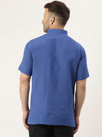 RIAG Men's Navy blue Cotton Short Ethnic Kurta | Grocsy