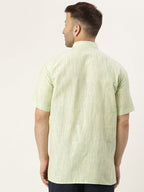 RIAG Men's Green Cotton Long Ethnic Kurta | Grocsy
