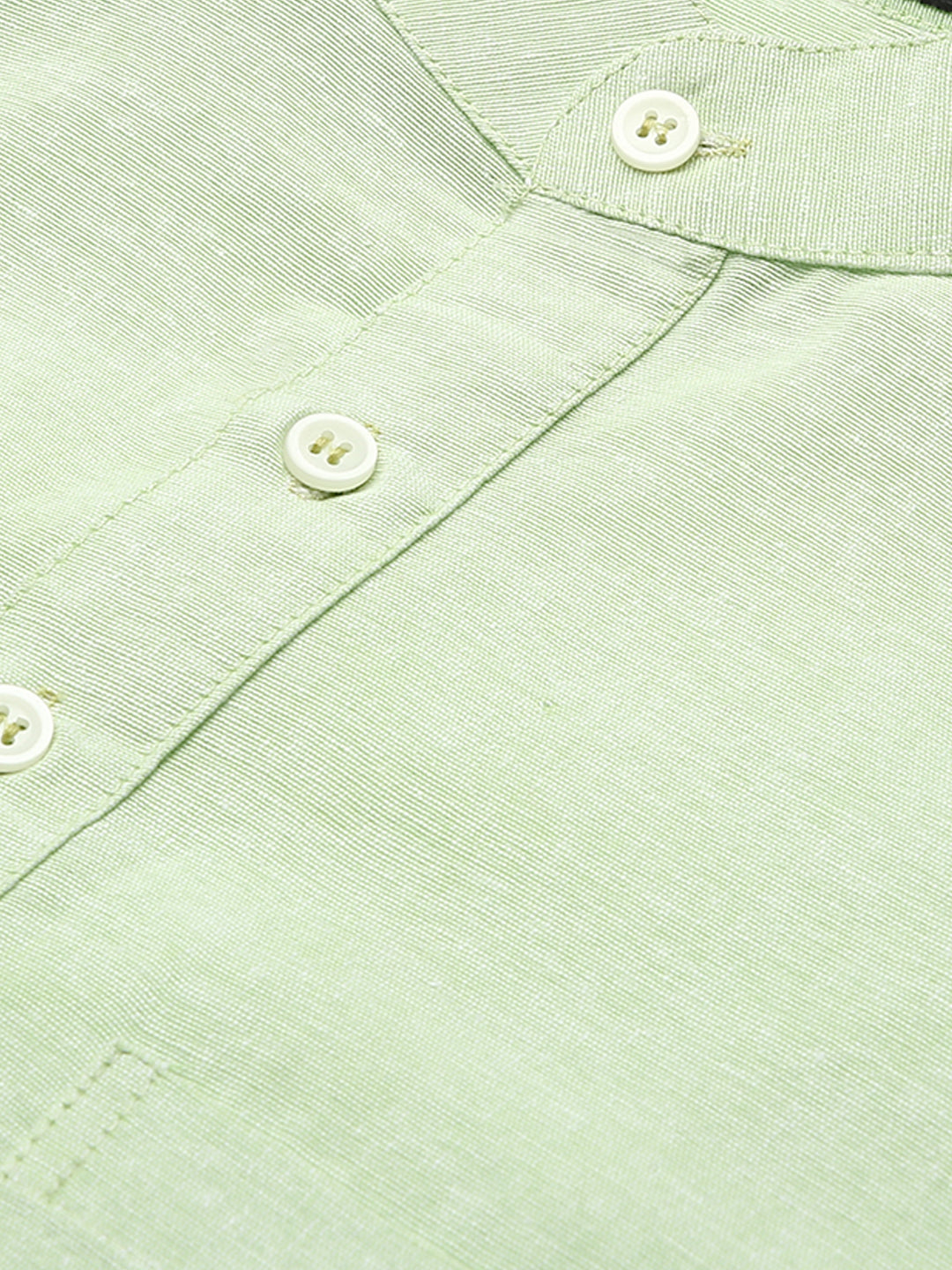 RIAG Men's Green Cotton Short Ethnic Kurta | Grocsy