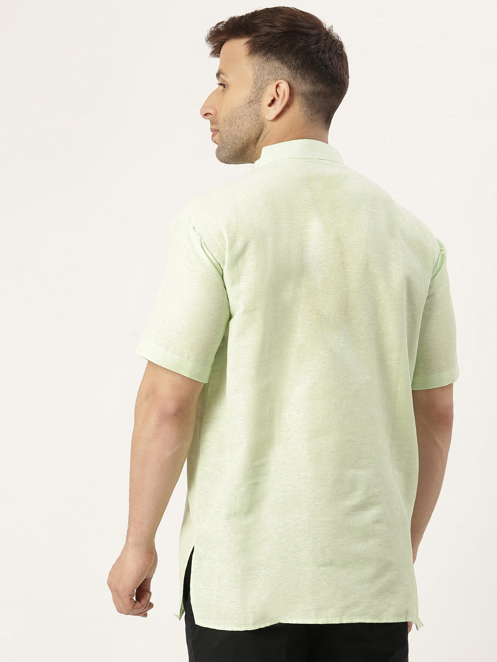 RIAG Men's Green Cotton Short Ethnic Kurta | Grocsy