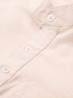 RIAG Men's Beige Cotton Short Ethnic Kurta | Grocsy