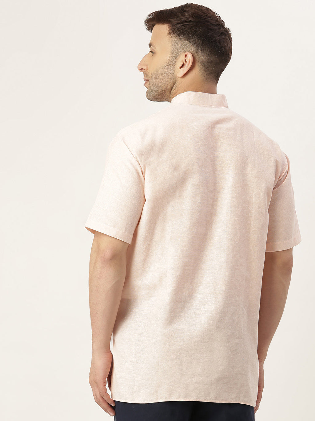 RIAG Men's Beige Cotton Short Ethnic Kurta | Grocsy