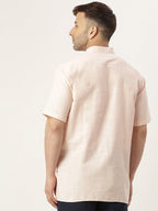 RIAG Men's Beige Cotton Short Ethnic Kurta | Grocsy