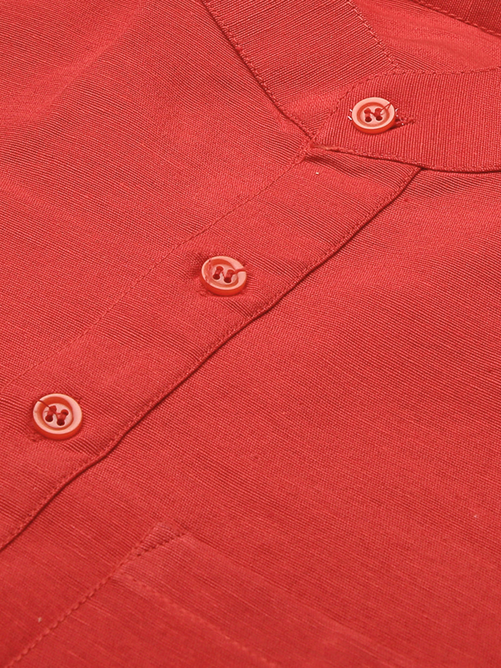 RIAG Men's Red Cotton Short Ethnic Kurta | Grocsy