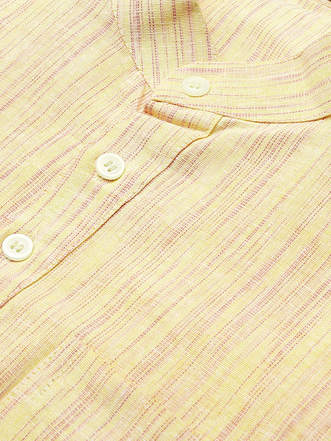 RIAG Men's Beige Cotton Long Ethnic Kurta | Grocsy