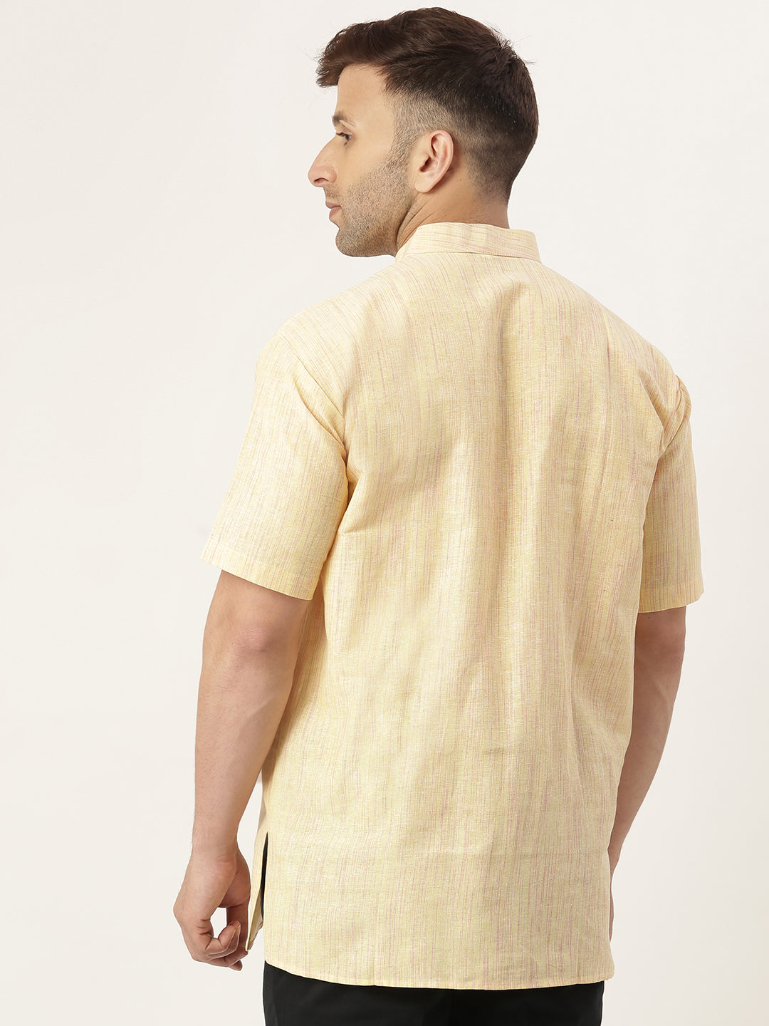 RIAG Men's Beige Cotton Long Ethnic Kurta | Grocsy