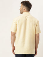 RIAG Men's Beige Cotton Short Ethnic Kurta | Grocsy