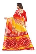 Vamika Red Linen Satin Border Saree | Grocsy
