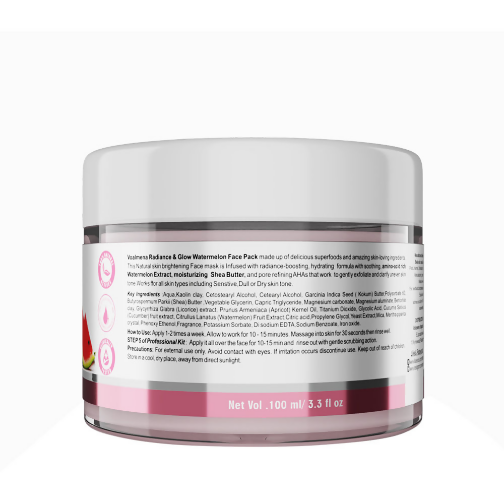 Volamena Radiance & Glow Watermelon Pink Face Pack | Grocsy
