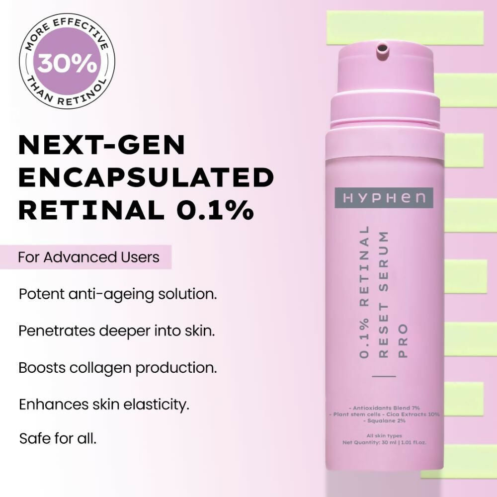 Hyphen By Kriti Sanon Golden Hour Glow Serum & 0.1% Retinal Reset Serum Pro Combo | Grocsy