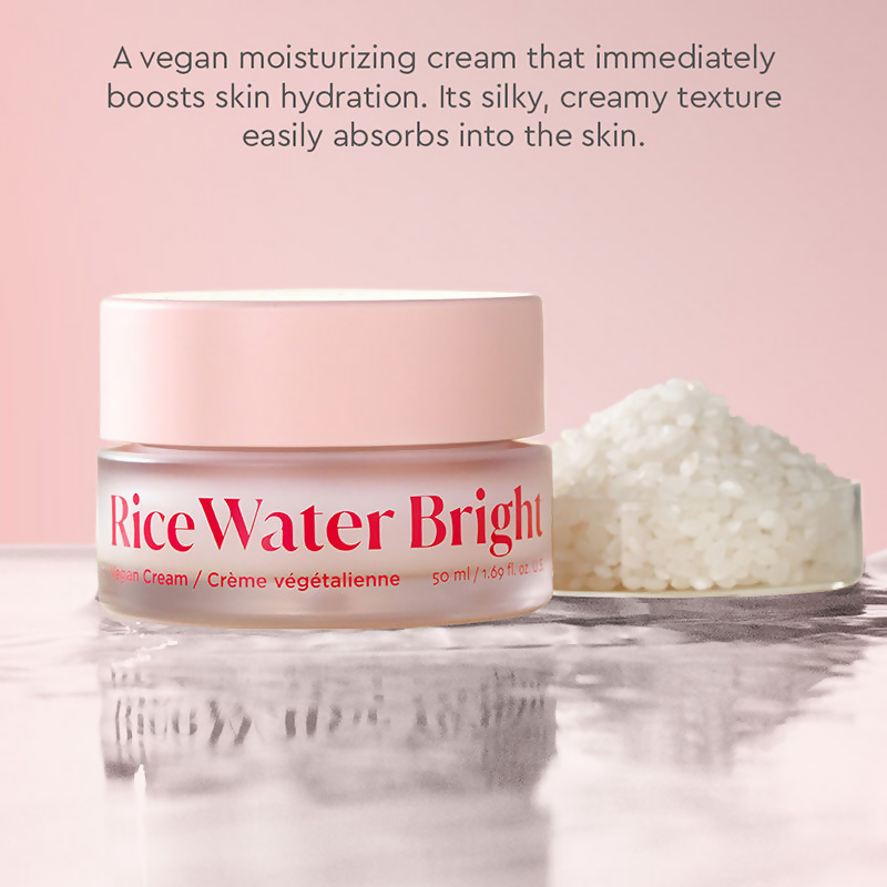 The Face Shop Rice Water Cream with Niacinamide & HA, Brightens Skin | Grocsy