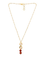 Ruby Raang Red Jasper Kundan Necklace | Grocsy