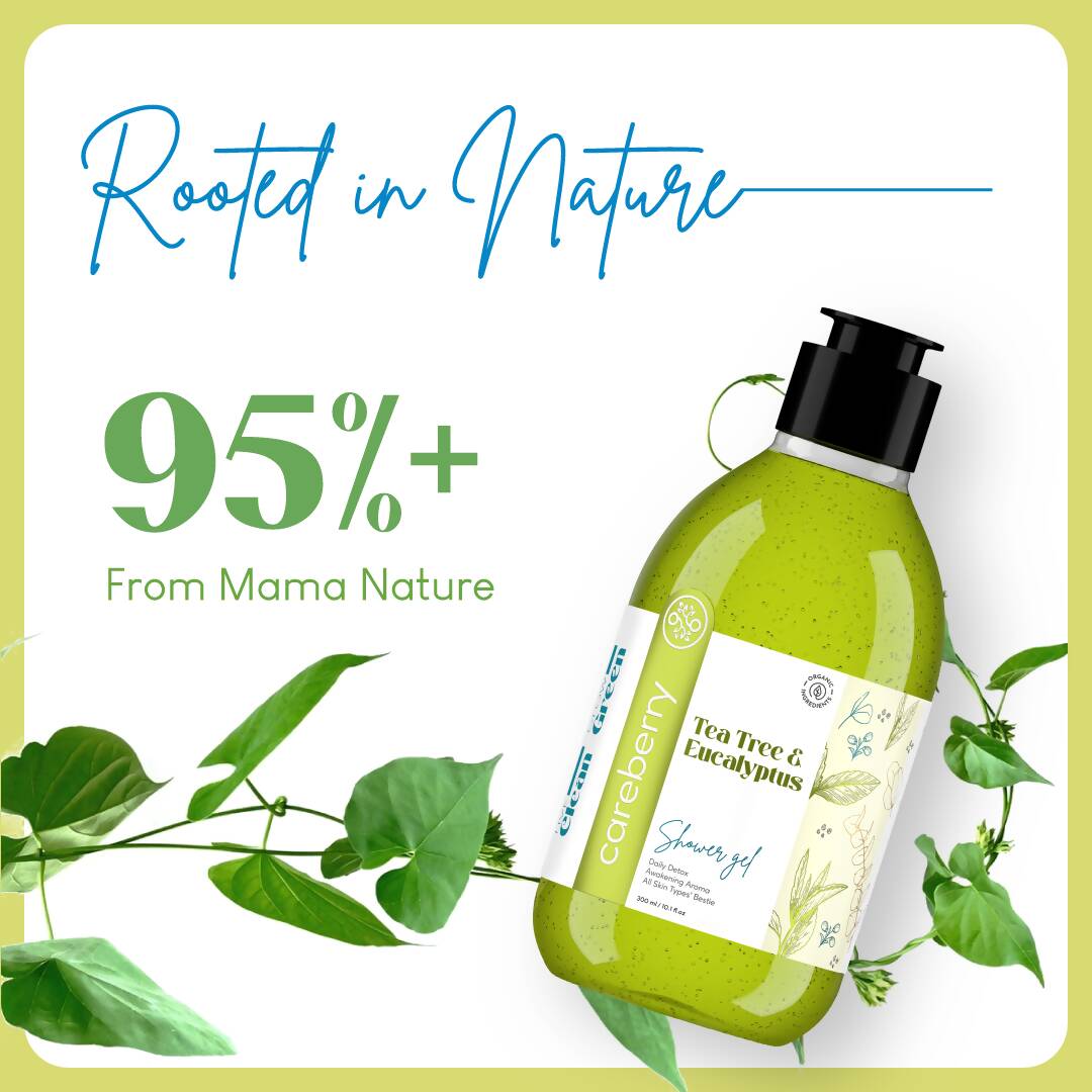 Careberry Tea Tree & Eucalyptus Oil Shower Gel | Grocsy
