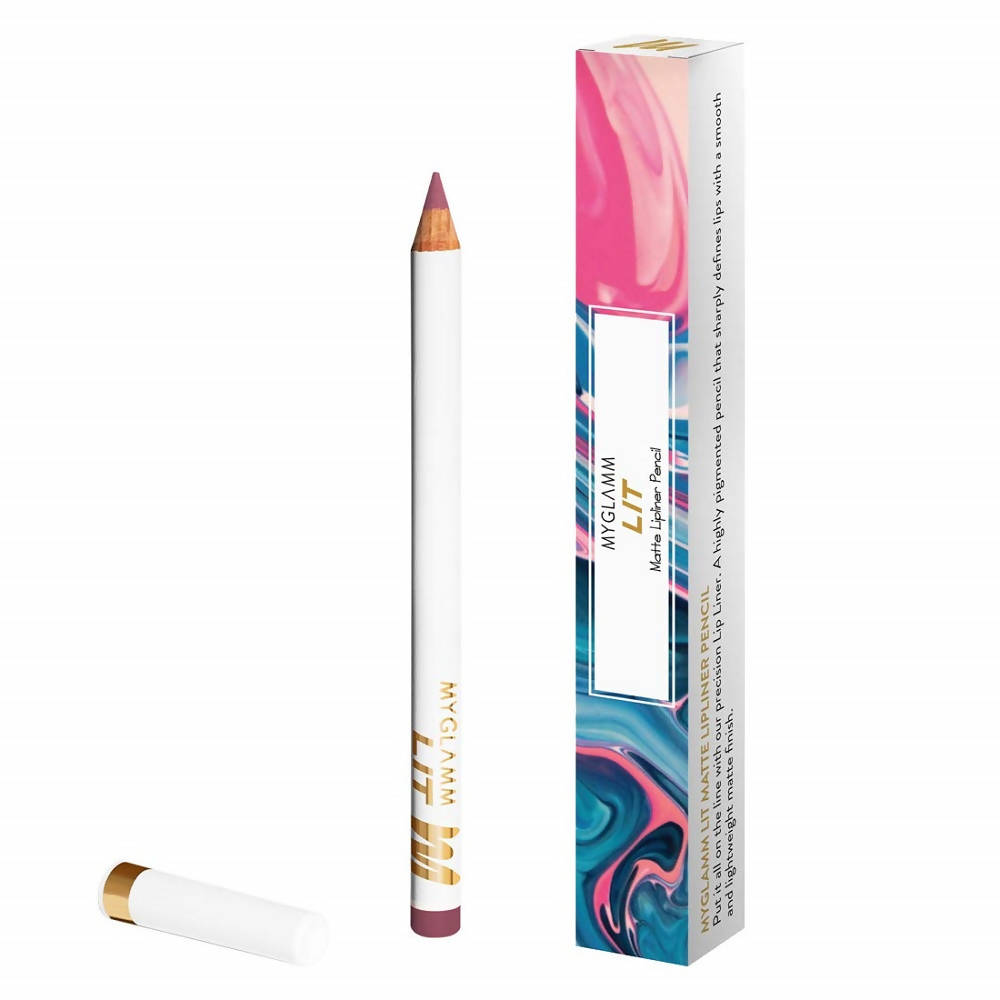 MYGLAMM LIT Matte Lip Liner Pencil (Sass) | Grocsy