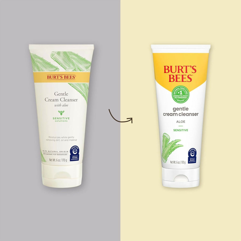 Burt's Bees Gentle Cream Cleanser with Aloe for Sensitive Skin | Grocsy