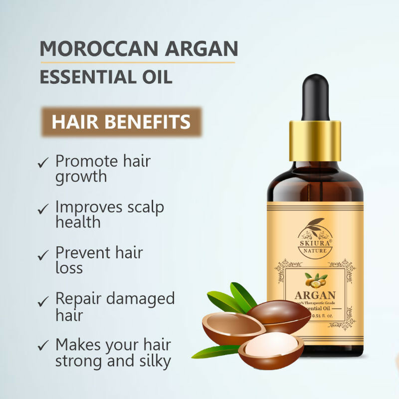 Skiura Nature Moroccan Argan Essential Oil For Anti Ageing | Grocsy