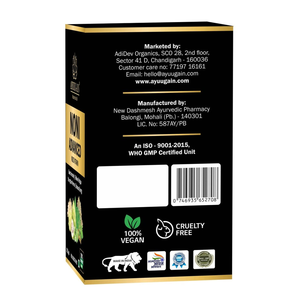 Ayuugain Noni Advanced Multivitamin Capsules | Grocsy