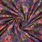 Rudra Bazaar Purple 210 TC Cotton Double King Bedsheet With 2 Pillow Covers | Grocsy