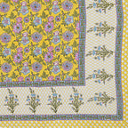 Rudra Bazaar Yellow 210 TC Cotton Double King Bedsheet With 2 Pillow Covers | Grocsy