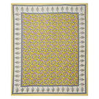 Rudra Bazaar Yellow 210 TC Cotton Double King Bedsheet With 2 Pillow Covers | Grocsy