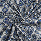 Rudra Bazaar Blue 210 TC Cotton Double King Bedsheet With 2 Pillow Covers | Grocsy