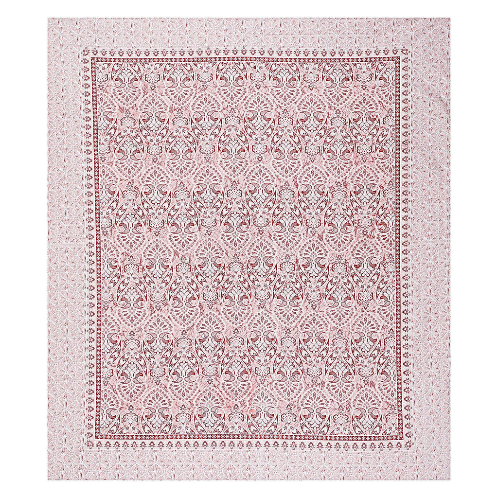 Rudra Bazaar Peach 210 TC Cotton Double King Bedsheet With 2 Pillow Covers | Grocsy