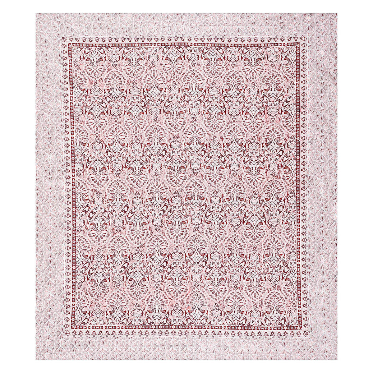 Rudra Bazaar Peach 210 TC Cotton Double King Bedsheet With 2 Pillow Covers | Grocsy