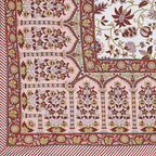 Rudra Bazaar Peach 210 TC Cotton Double King Bedsheet With 2 Pillow Covers | Grocsy