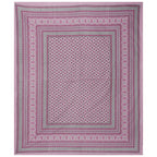 Rudra Bazaar Pink 210 TC Cotton Double King Bedsheet With 2 Pillow Covers | Grocsy