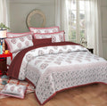 Rudra Bazaar Pink 210 TC Cotton Double King Bedsheet With 2 Pillow Covers | Grocsy