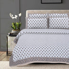 Rudra Bazaar Brown 210 TC Cotton Double King Bedsheet With 2 Pillow Covers | Grocsy